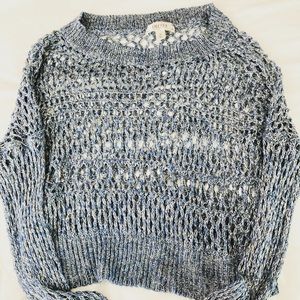 Crochet crop net sweater